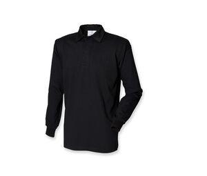 Front Row FR100 - Polo De Rugby Homme Manches Longues Noir