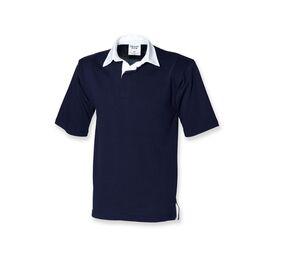 FRONT ROW FR003 - Rugby Shirt Manches Courtes Marine