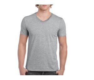 Gildan GN646 - T-Shirt Homme Col V 100% Coton Gris Athlétique
