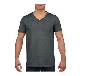 Gildan GN646 - T-Shirt Homme Col V 100% Coton Gris Athlétique Foncé