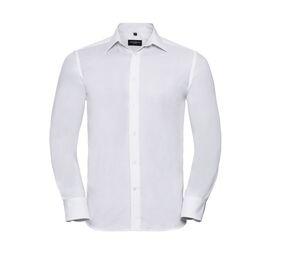 RUSSELL COLLECTION JZ922 - Chemise Oxford Cintrée Homme Blanc