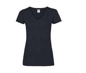 FRUIT OF THE LOOM SC601 - Lady-Fit Valueweight V-Neck T Deep Navy
