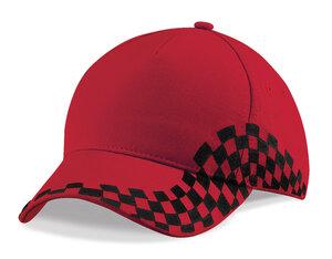 BEECHFIELD BF159 - Grand Prix Cap Classic Red/Damier Black