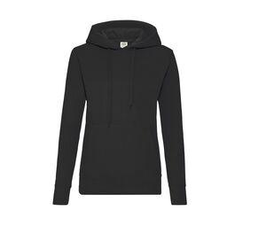 FRUIT OF THE LOOM SC269 - Lady-Fit Hooded Sweat Noir