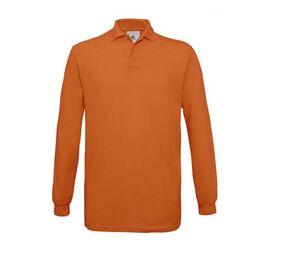 B&C BC425 - Polo coton 180 manches longues Pumpkin Orange