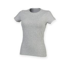 SF Women SK121 - Tee-shirt stretch femme Heather Grey