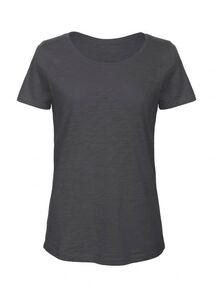 B&C BC047 - Tee-shirt femme Slub en coton organique Chic Anthracite