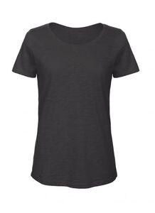 B&C BC047 - Tee-shirt femme Slub en coton organique Chic Black