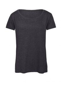 B&C BC056 - Tee-shirt femme Tri-blend Heather Dark Grey