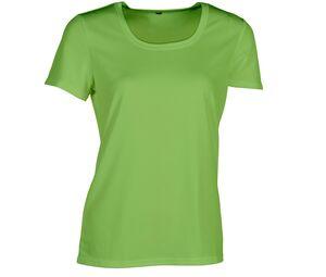 SANS ÉTIQUETTE SE101 - Tee-shirt respirant femme sans étiquette de marque Fluorescent Green