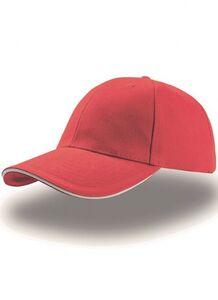 ATLANTIS AT003 - Casquette 6 panneaux sandwich Red/White