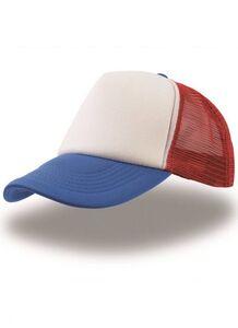 ATLANTIS AT011 - Casquette style rappeur White/Red/Royal