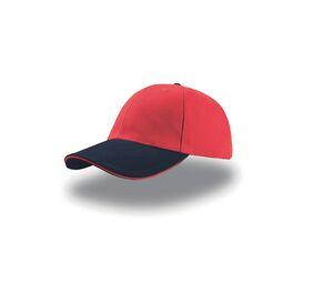 ATLANTIS AT003 - Casquette 6 panneaux sandwich Red / Navy