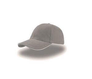 ATLANTIS AT003 - Casquette 6 panneaux sandwich Gris / Blanc