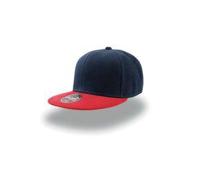 ATLANTIS AT013 - Casquette Snap visière plate Navy / Red