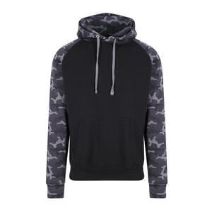 AWDIS JH009 - Sweat baseball Solid Black / Black Camo