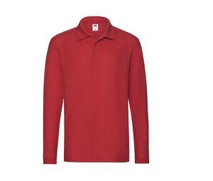 FRUIT OF THE LOOM SC384 - Premium Polo Long Sleeves Red