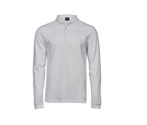 TEE JAYS TJ1406 - Polo stretch manches longues homme Blanc