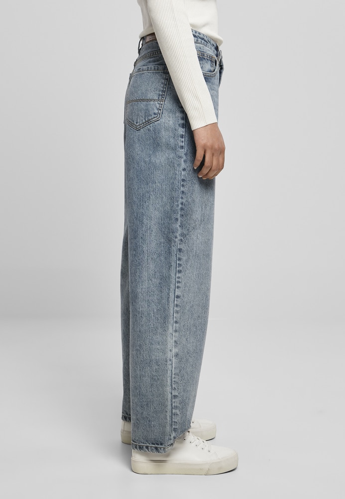 Urban Classics TB4524C - Ladies High Waist 90´S Wide Leg Denim Pants