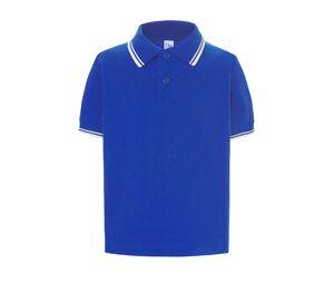 JHK JK205K - Polo enfant contrasté Royal Blue / White