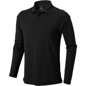 Elevate Life 38086 - Polo manches longues homme Oakville Solid Black