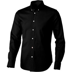 Elevate Life 38162 - Chemise oxford manches longues homme Manitoba Solid Black