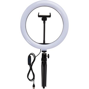 PF Concept 124248 - Lampe anneau Studio pour selfies et vlogging avec support de téléphone et trépied Solid Black
