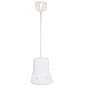 PF Concept 124249 - Lampe de bureau Bright et organiseur avec chargeur à induction Blanc