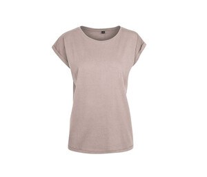 Build Your Brand BY021 - T-shirt à épaules étendues pour dames Dusk Rose