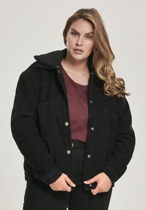 Urban Classics TB3051C - Veste sherpa grande taille en velours côteleté pour dames